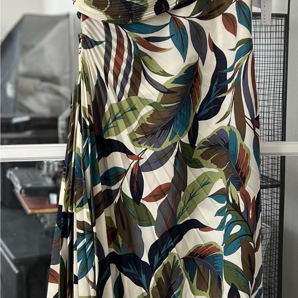 Nicole Miller’s Multicolor Leaf Print Dress